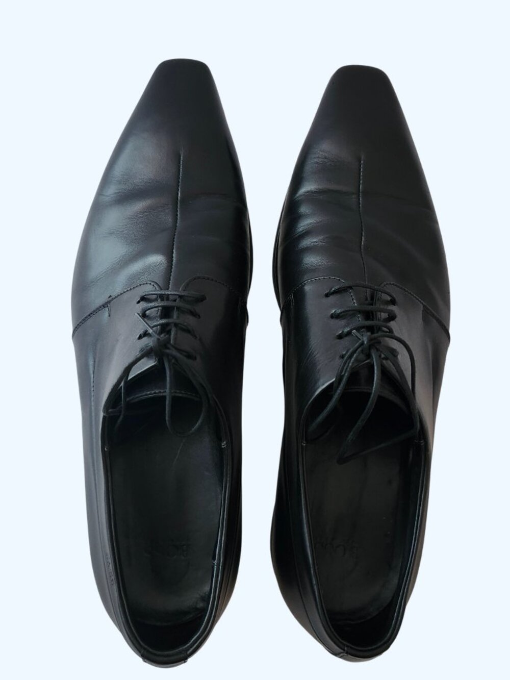Hugo Boss Black Leather Men's Shoes Size 9 US